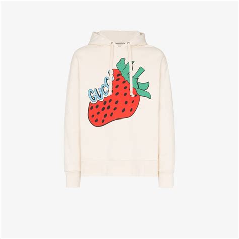 gucci print with strawberry|gucci strawberry hoodie.